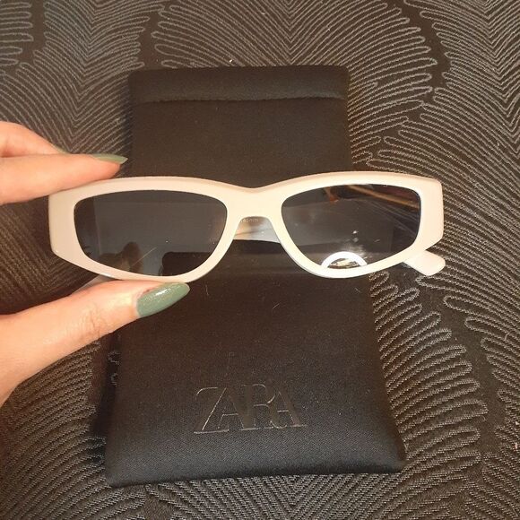 Nwot Zara Grey Cat Eye Sunglasses - Picture 2 of 16